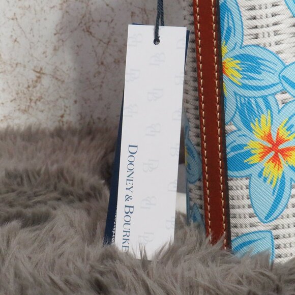 DDooney & Bourke Plumeria Zip Crossbody (Blue/White) - Picture 6 of 6